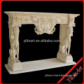 Popular Sale Carved Antique Marble Stone Indoor Used Fireplace Mantel